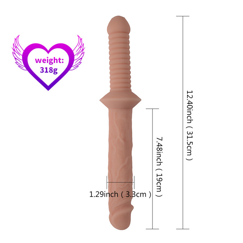 Realistische Grote Dildo Penis Flexibel Met Handvat - Vrouwelijk Masturbatiespeeltje