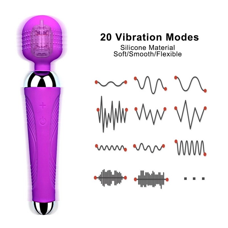 Draadloze Dildo's Av Vibrator Magic Wand Voor Vrouwen Clitoris Stimulator Usb Oplaadbare Massager Seksspeeltjes Voor Volwassenen