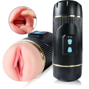 Mannelijke Automatische Masturbator 3d Pussy Tongue Orale Seks Vagina 2 In 1 Masturbatie Cup